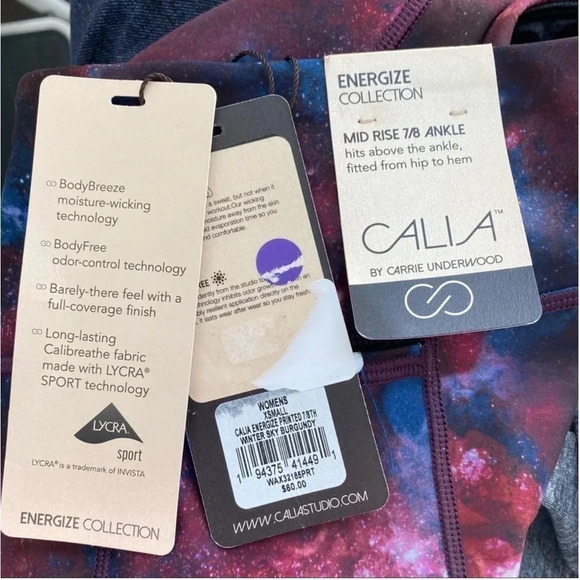 NWT Calia Underwood Leggings Xs Mid-Rise 7/8 Ankle Galaxy
Energize Winter sky - Picture 10 of 11